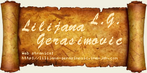 Lilijana Gerasimović vizit kartica